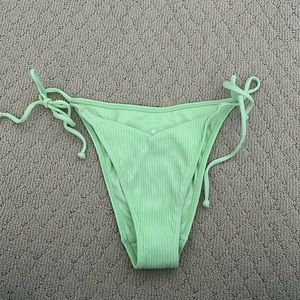 LA hearts green bikini bottom